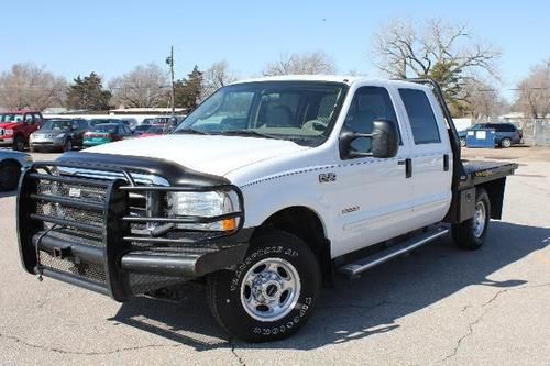 2004 ford f250 crew cab 4x4 flatbed diesel no reserve