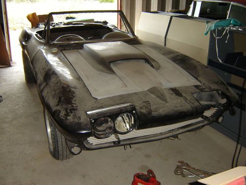 1963 &amp;1964 corvette stingray c2 body project car 327 fi 375 hp convertible parts