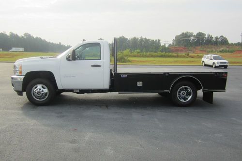 New 2013 chevrolet 3500 work truck with flat bed installed and accessories