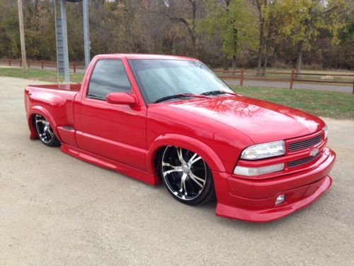 Chevy xtreme s10 - bagged air ride - low rider - 20&#034; custom wheels  fully shaved