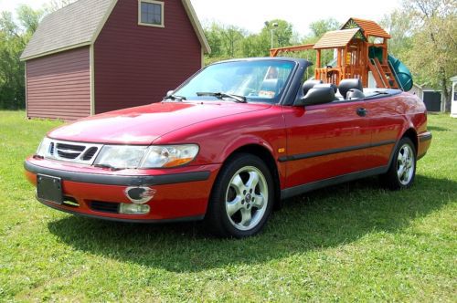 No reserve, nice, clean, good running 2000 saab 9 3 convertible, n0 accidents cd