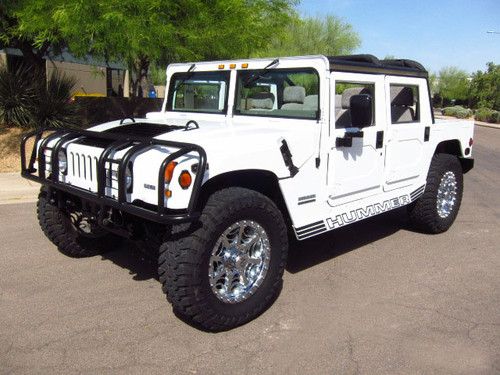 1999 hummer h1 open top - only 56k original miles - white - extremely clean!!