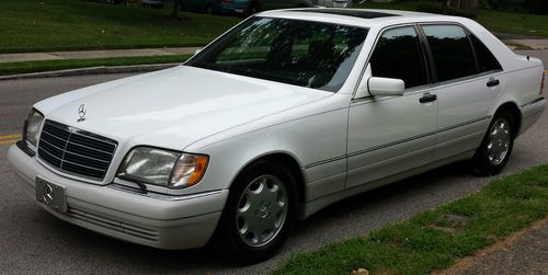1996 mercedes benz s420, white, leather, great condition