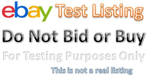 Ebay test listing do no bid or buy