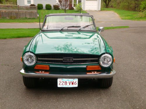 1974 triumph tr6 convertible.british racing green,very nice,many new parts.