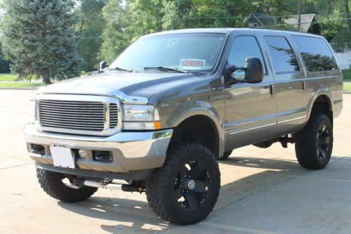 Lifted 2002 ford excursion limited sport utility 4-door 6.8l, super clean, 4x4.
