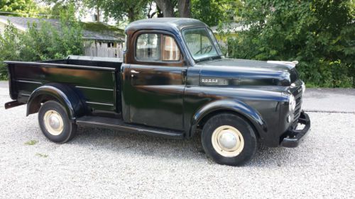 1950 black dodge b2 3/4 ton flat head 6 pick-up truck