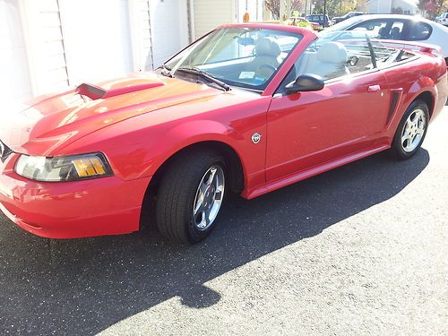 2004 red ford mustang convertible 40th anniversary edition with 6 cd changer