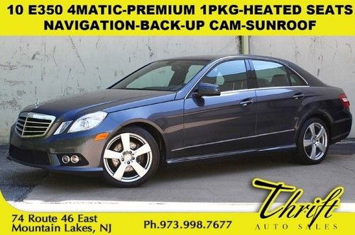 10 e350 4matic-premium 1 pkg-heated front seats-navigation-back-up cam-sunroof