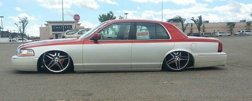 Airbagged crown victoria on 22" dirty dogs