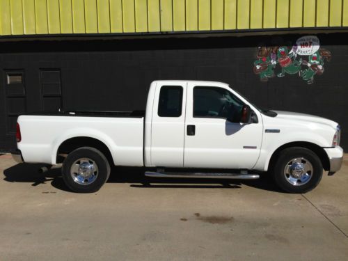 2007 ford f 250 turbo diesel white xlt super duty extendet cab great condition