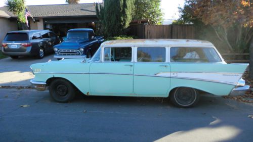 &#034;rare&#034; 1957 chevy beauville, 9 passenger 4 door wagon