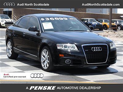 Black 2012 a6 quattro 33k miles certified leather moon roof gps heated seats