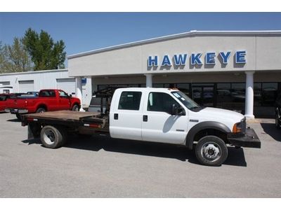 F550 cab chassis cab long wheelbase crew cab 4x4 diesel flatbed winch!