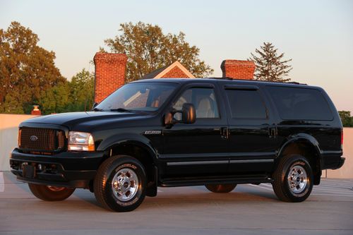 2003 ford excursion limited 7.3l diesel 4x4 dvd low miles rare mint!! no reserve