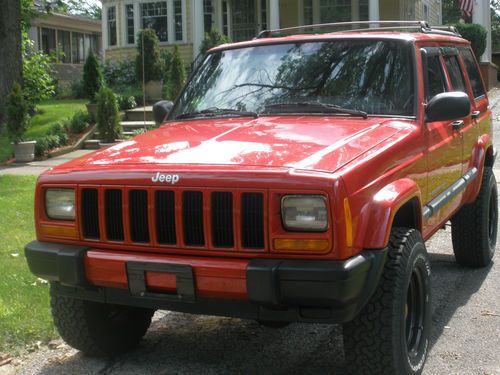 2001 jeep cherokee sport 4x4 red