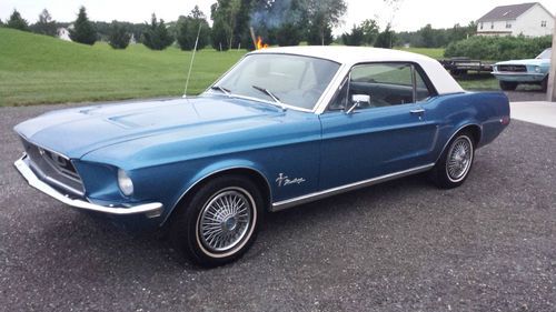 1968 ford mustang coupe no reserve, 6 cylinder look