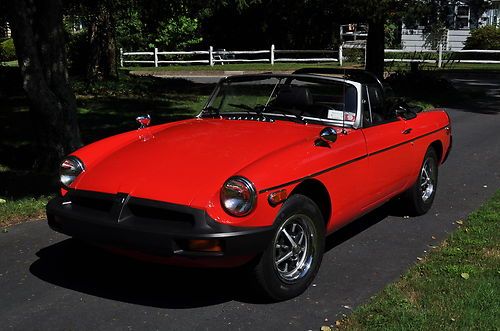 Gleaming red 1978 mgb all freshened up and ready to drive away with no reserve !
