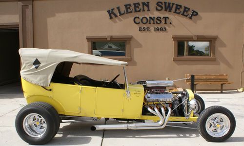 1927 ford t-bucket yellow convertible v8 engine automatic weld wheels must see!