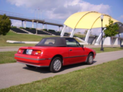 1991 mercury capri conv. with matching red hardtop