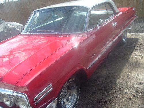 2 door impala red white top good condition