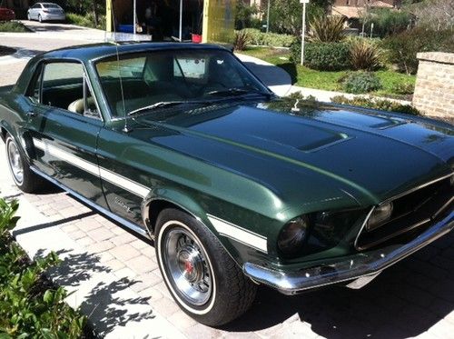 Rare 1968 mustang real california special gt/cs highland grn 1 of only 3867 made