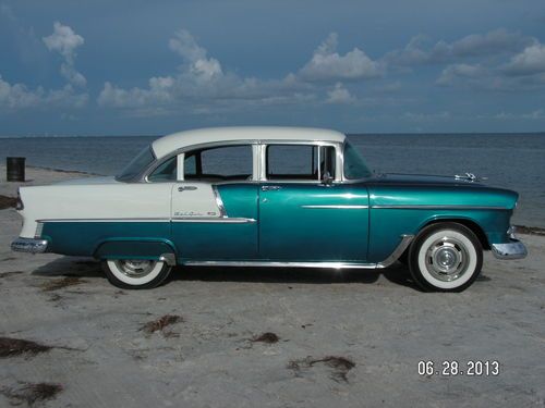 Beautiful 1955 chevy bel air  **  3 speed standard **  disc brakes   **  florida