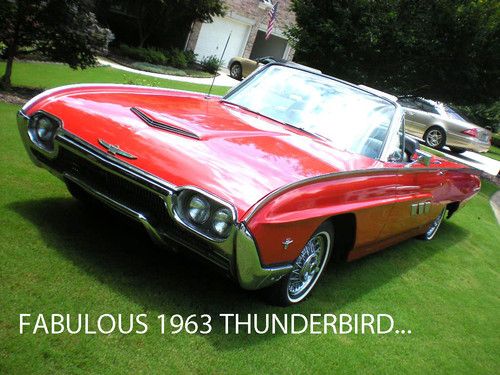 1963 ford thunderbird tbird convertible w/ sport roadster accessories no reserve