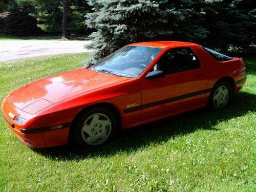 1986 mazda rx7 gxl, red, 12,543.00 original miles! must see pictures!