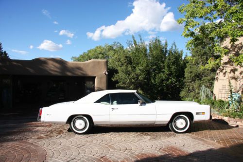 1975 cadillac eldorado, 53,000 orig. miles, texas car, triple white, 76, 85, 66