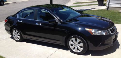 2008 black honda accord ex-l in excellent condition with navigation and leather