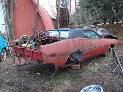 1972 standard dodge charger rusty for parts or scrap metal disc brakes glass etc