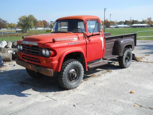 1959 dodge power wagon w300 4x4 less than 100 made!!  9' bed 318 poly rare