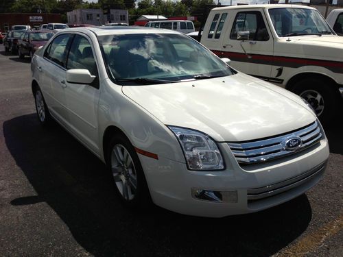 2008 white ford fusion sel sedan 4-door 3.0l leather &amp; roof