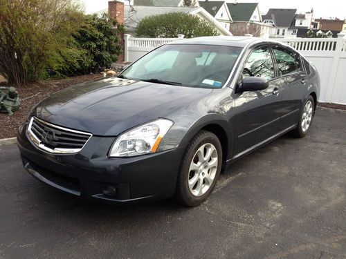 2007 nissan maxima sl loaded charcoal, black leather, 130k low reserve