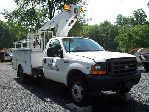 1999 ford f 450 bucket truck boom lift utility no reserve