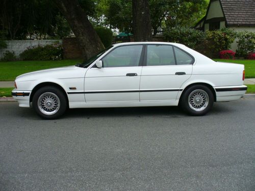 1995 bmw 525i white excellent rust free ca car clear carfax 2 owner low miles