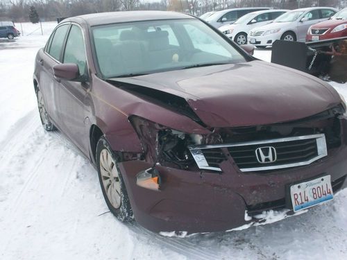 Wrecked 2008 honda accord lx sedan 4-door 2.4l