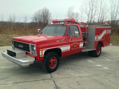 1979 gmc custom 30 hd dually truck 4x4 12,992 mi v8 pierce fire truck clean!!!