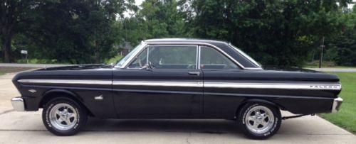 1965 ford falcon futura. black with white trim. 289 v8 engine, runs great.