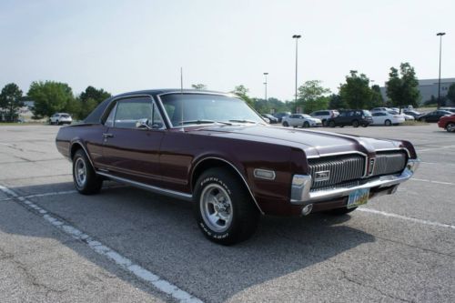 1968 mercury cougar 302 maroon automatic excellent condition show and go