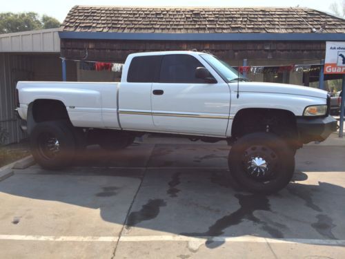 1997 dodge 4x4 3500 lifted cummins dually extra cab monster