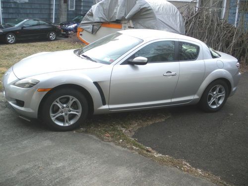 2005 silver mazda rx-8 base coupe 4-door 1.3l automatic low miles no accidents