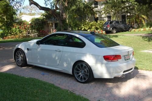 2008 bmw m3 coupe. white on red. loaded. low miles. immaculate