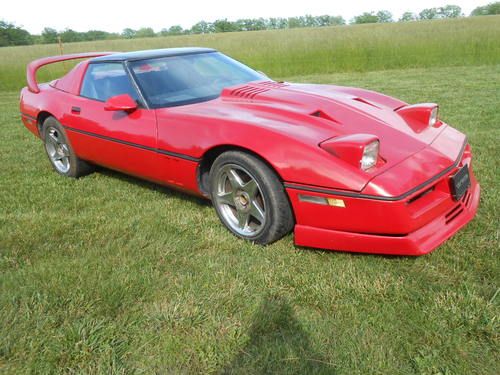 1985 chevrolet corvette coupe 4+3 doug nash stick shift red custom body parts