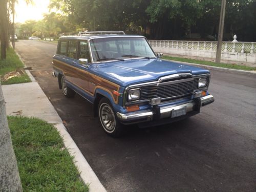 1984 jeep grand wagoneer spinnaker blue- rust free-ice cold a/c-beauty- rare