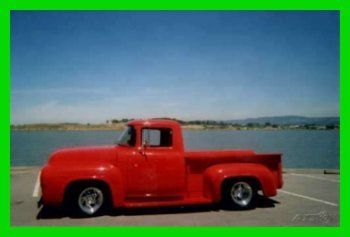 1956 ford f-100 pickup truck 302 stroker v8 satellite cd red