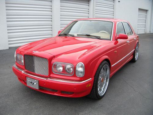 2000 bentley arnage turbo 6.75 l red with 24,220 miles