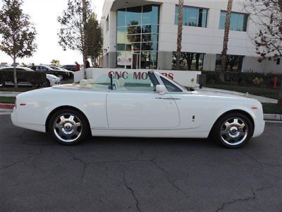 2008 rolls royce phantom drophead coupe convertible steel hood teak deck white