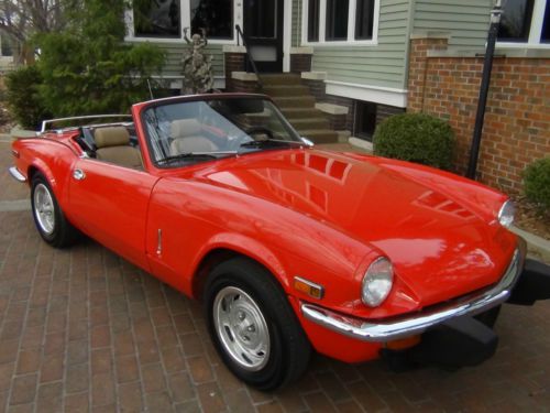 1976 triumph spitfire 1500 clean, low miles, no rust, texas car, both tops, nice